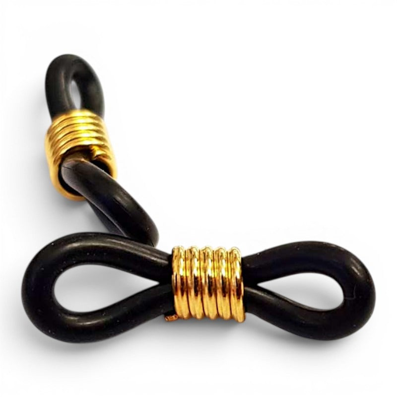 Eyeware: Findings Sunglass Connectors - Black With Gold Ring