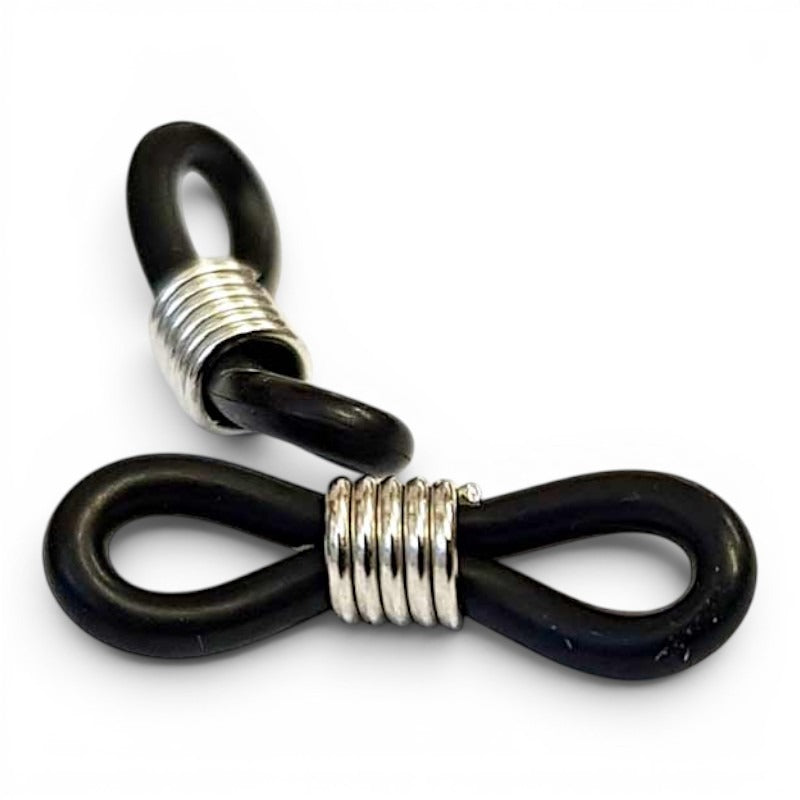 Eyeware: Findings Sunglass Connectors - Black With Silver Ring