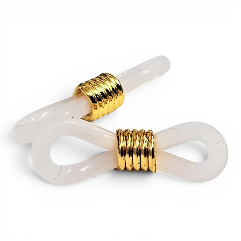 Eyeware: Findings Sunglass Connectors - Clear With Gold Ring