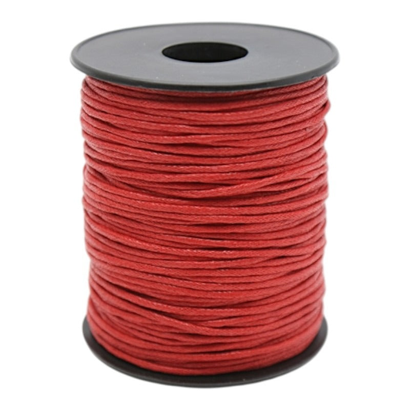 Waxed Cord - 1.0 mm - Red