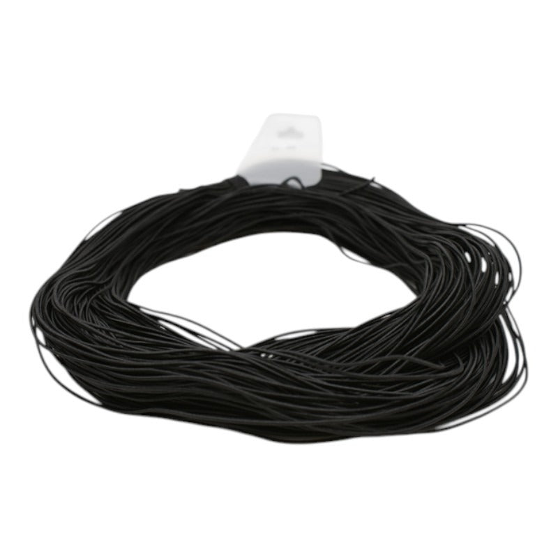 Elastic - Fabric Covered - BLACK 1.2 Mm - HANK