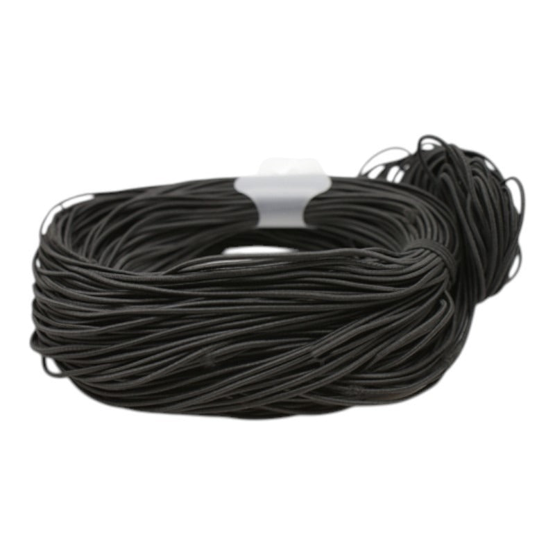Elastic - Fabric Covered - BLACK 2.0 Mm - HANK