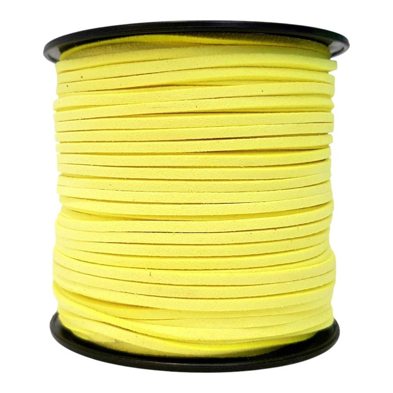 Imitation SUEDE CORD 2.7 Mm - 90 M REEL - Flourescent Yellow