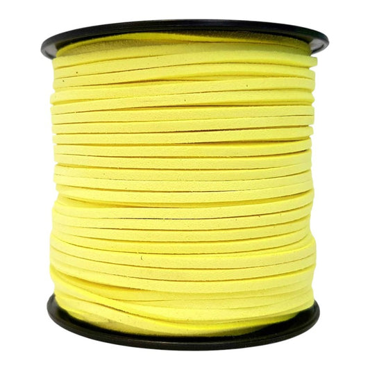 Imitation SUEDE CORD 2.7 Mm - 90 M REEL - Flourescent Yellow