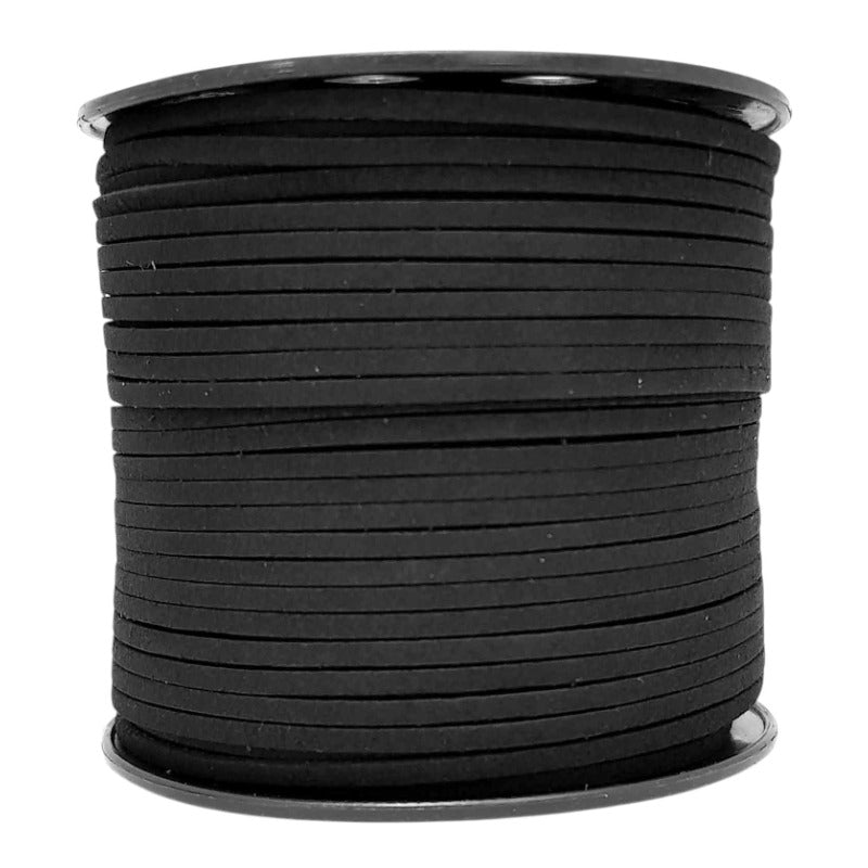 Imitation SUEDE CORD 2.5 Mm - 45 M REEL - BLACK