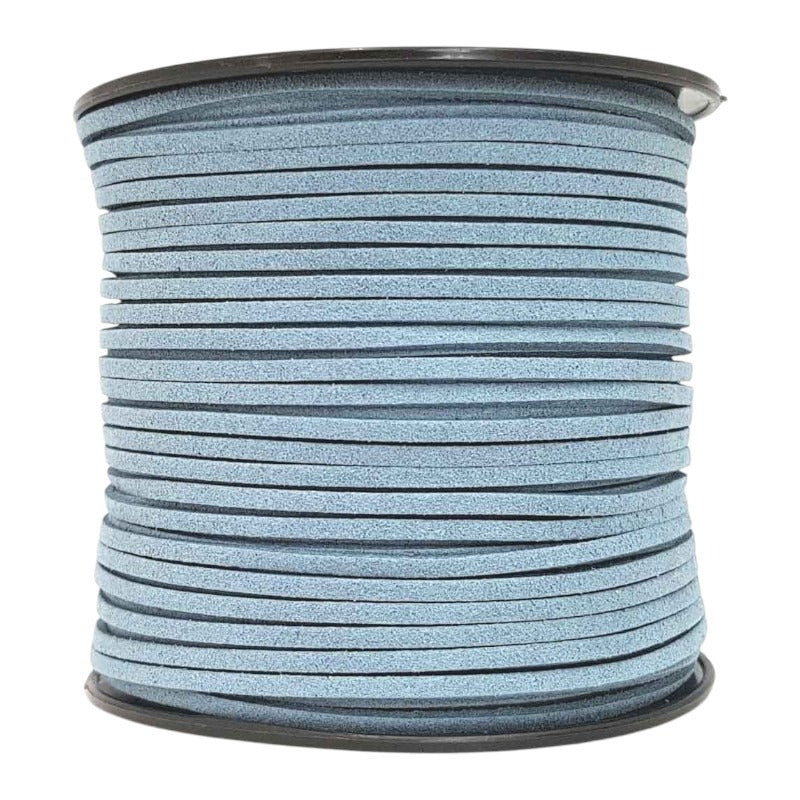 Imitation SUEDE CORD 2.7 Mm - 90 M REEL - GREY - BLUE