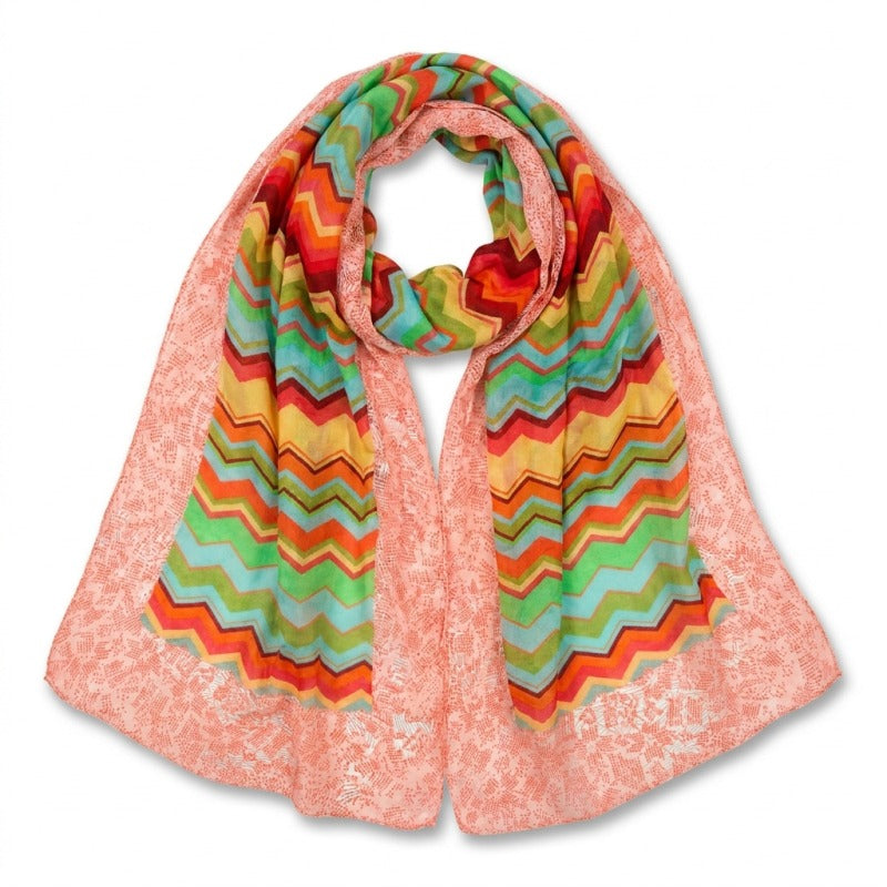 Scarf Chevron - Coral, +/ - 180x90 cm - Image 2