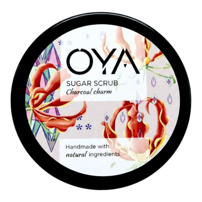 OYA Sugar Scrub - Charcoal Charm, 175 g Tub