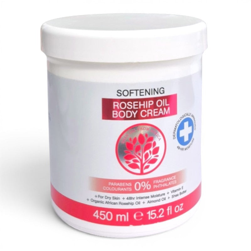 Body Cream - Softening Rosehip Oil Body Cream, 450 ml