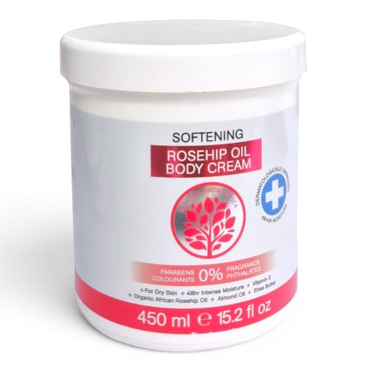 Body Cream - Softening Rosehip Oil Body Cream, 450 ml