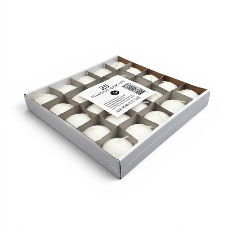 Candles: Floating Candles - 4.5x3 cm, 25 Pieces