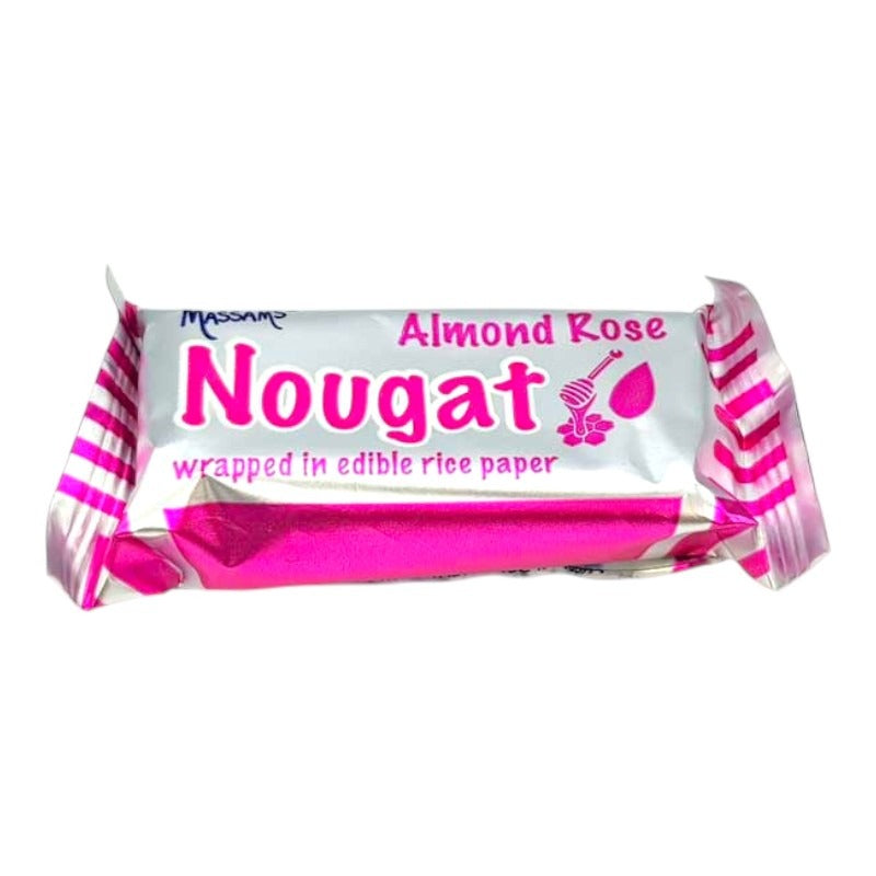 Nougart 25 G BAR - Almond ROSE Flavour - Wrapped IN Edible RICE PAPER