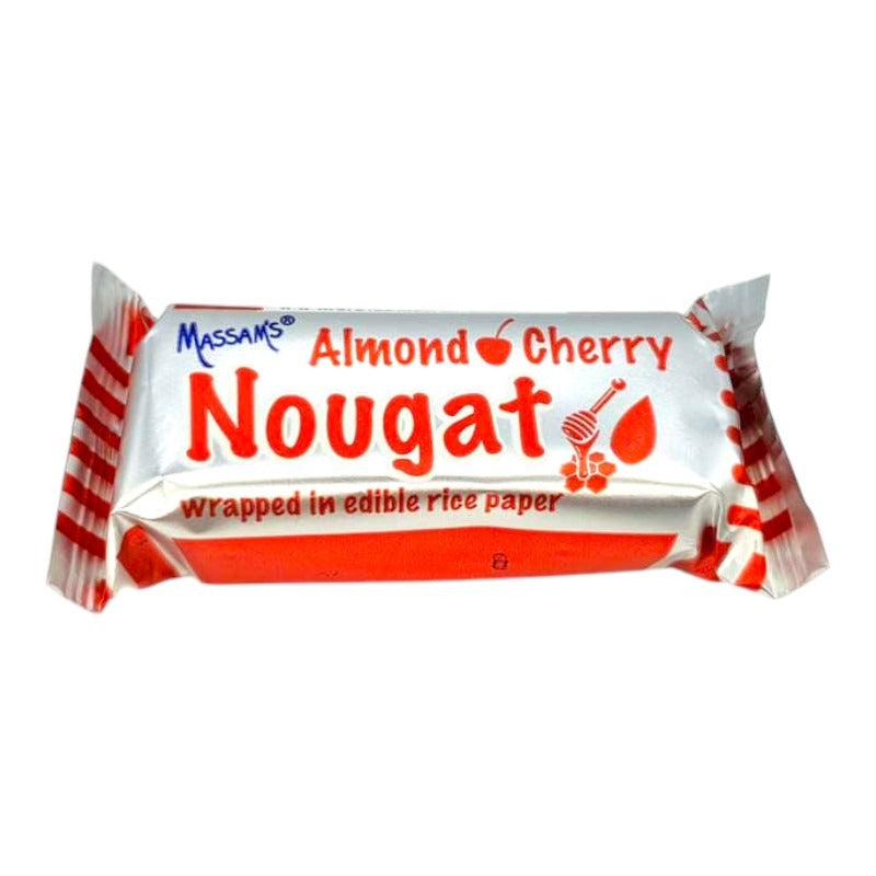 Nougart 25 G BAR - Almond Cherry Flavour - Wrapped IN Edible RICE PAPER