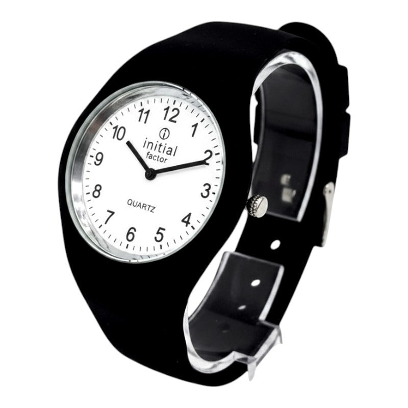 Unisex WATCH - Silicone STRAP - WHITE FACE