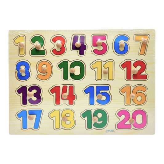 Wooden PEG Puzzle - Numbers