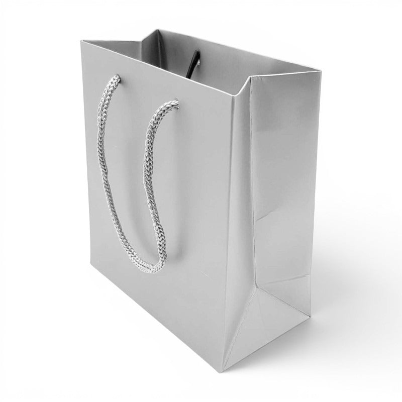 GIFT BAG PLAIN Silver 18x14x7 Cm