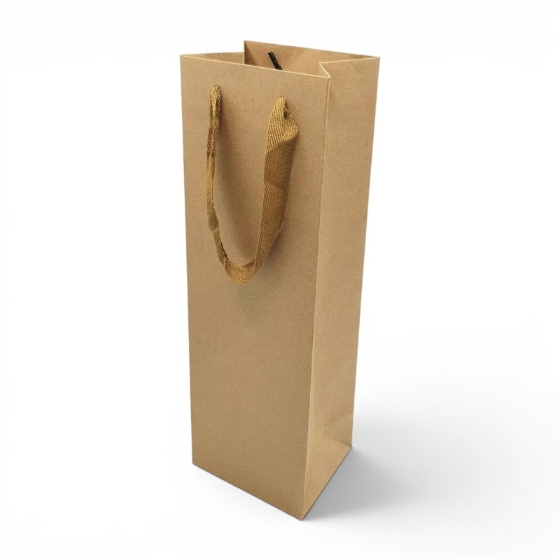 GIFT BAG WINE Natural 11x9x35 Cm