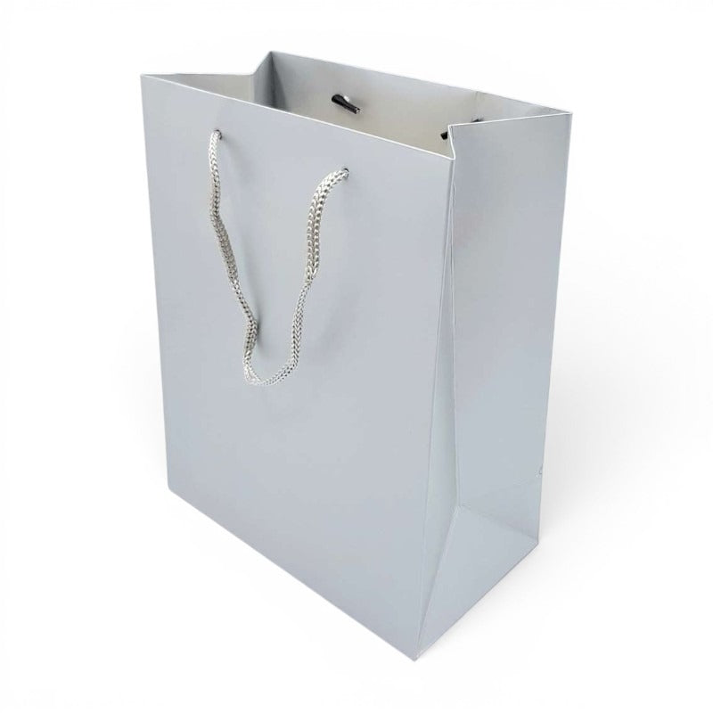 GIFT BAG PLAIN Silver 23x18x10 Cm