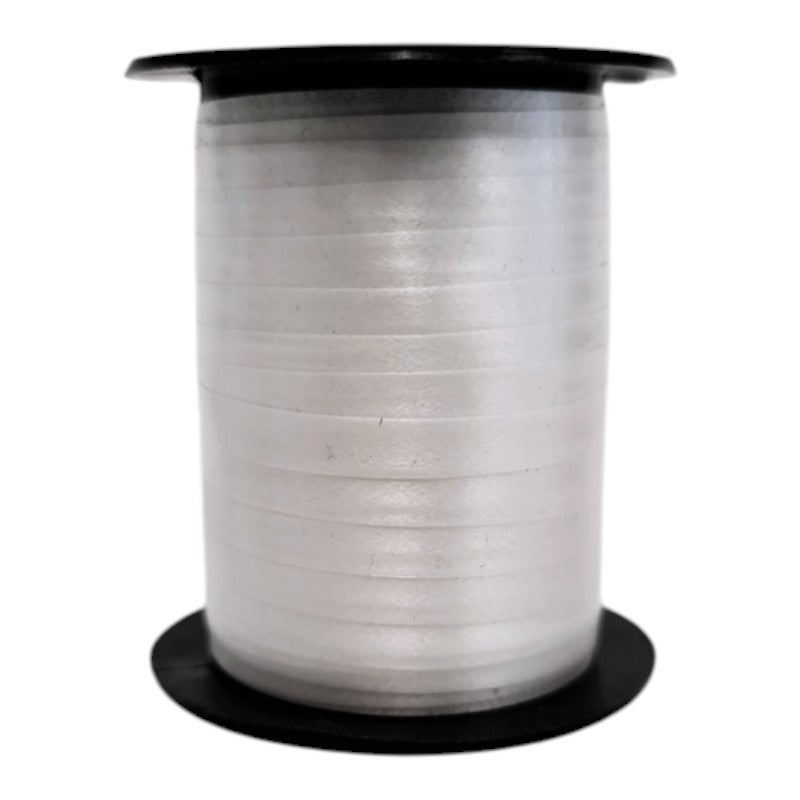 Florist Ribbon - Satin White, 5 mm, ±14 m Reel