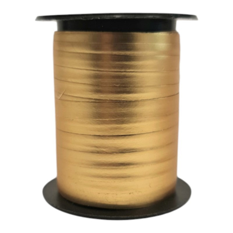 Florist Ribbon - Metallic Gold, 5 mm, ±12 m Reel