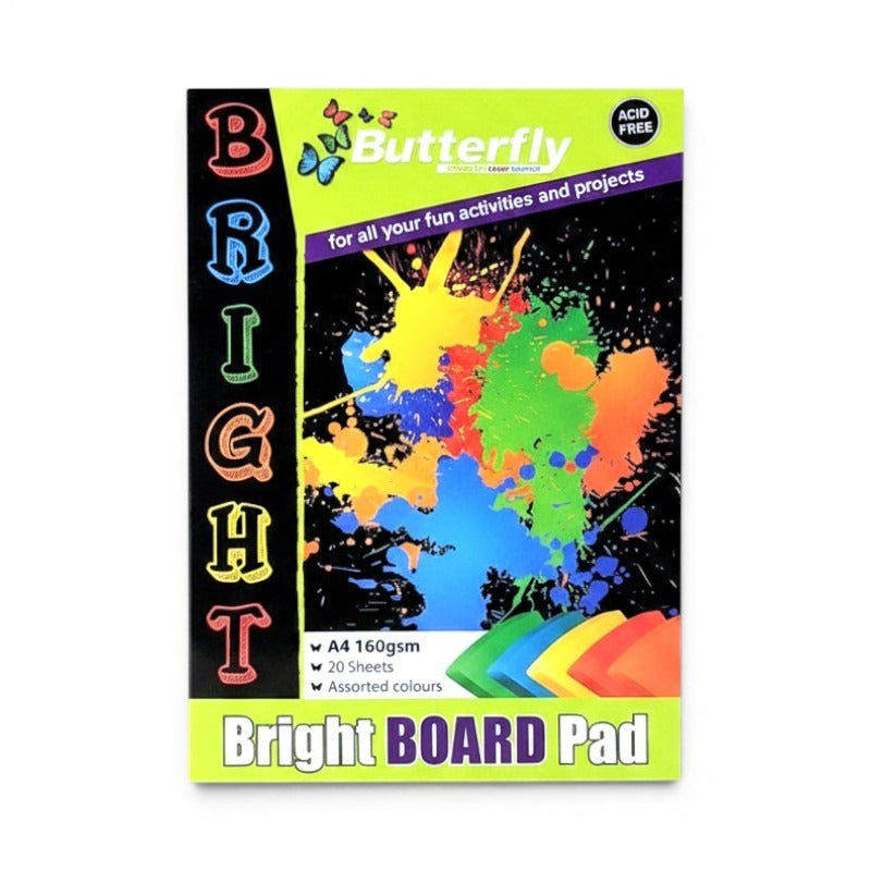 A4 Bright Board 20 Sheet Pad Project Board - 160gsm