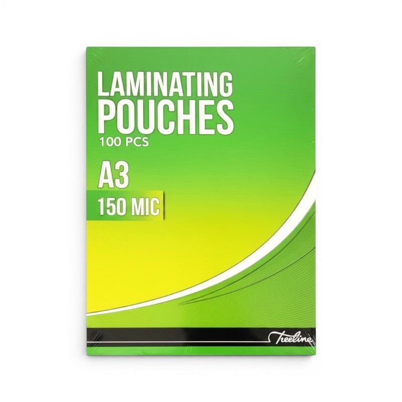 A3 Laminating Pouch - 150 Micron, 75+75 Micron, 100 Sheets, Treeline