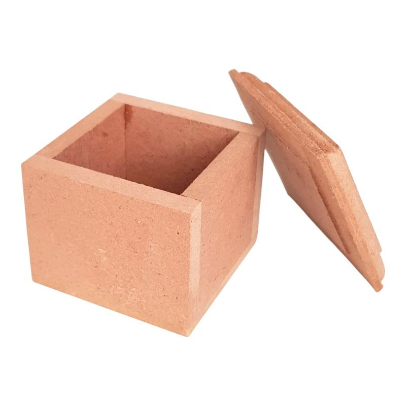 Supawood - Mdf Box With Lid - 5 cm x 5 cm x 4.8 cm