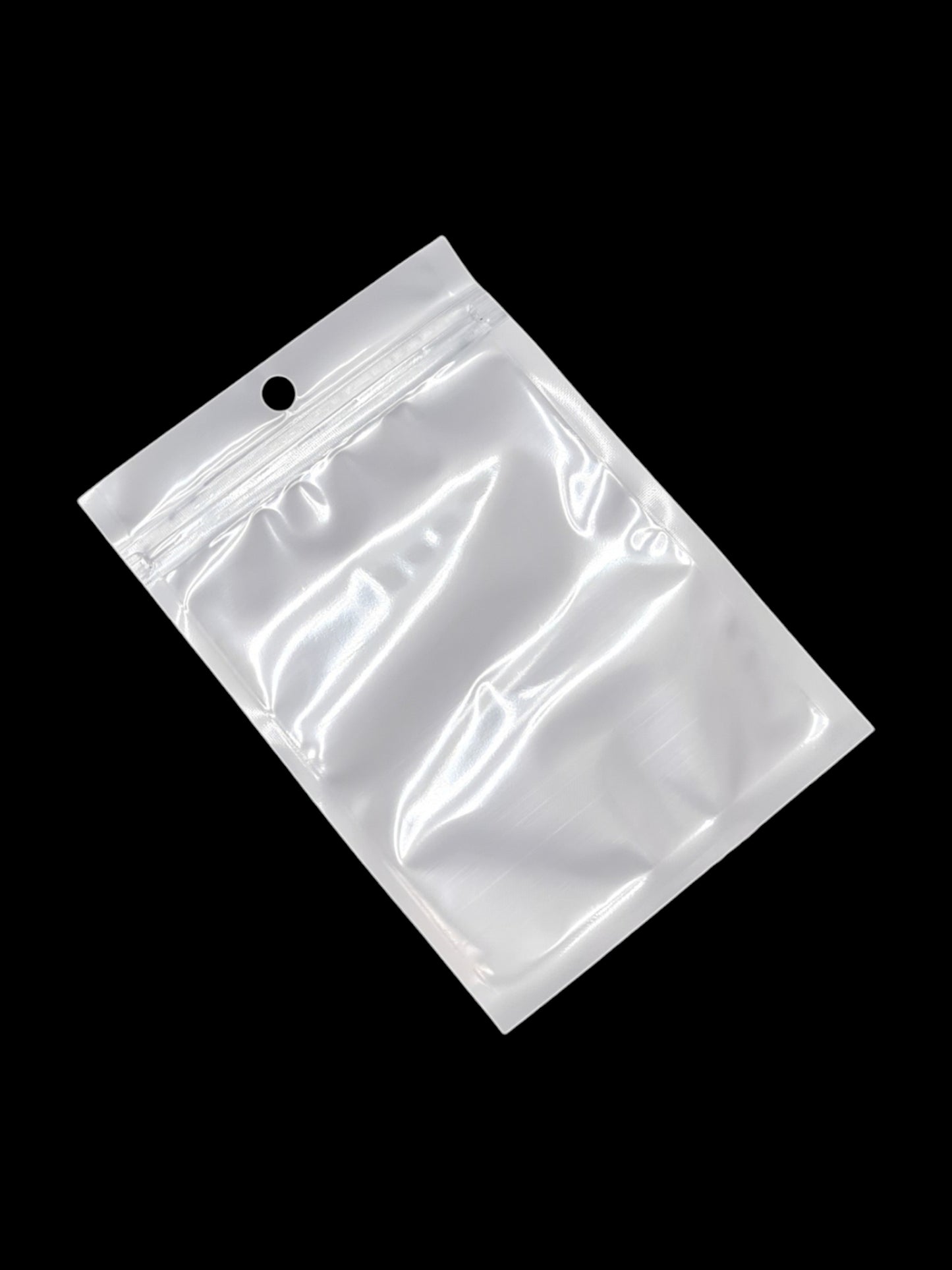 PET Ziplock BAG - Transparent FRONT AND WHITE BACK ±10.5×15 Cm ±50-Piece