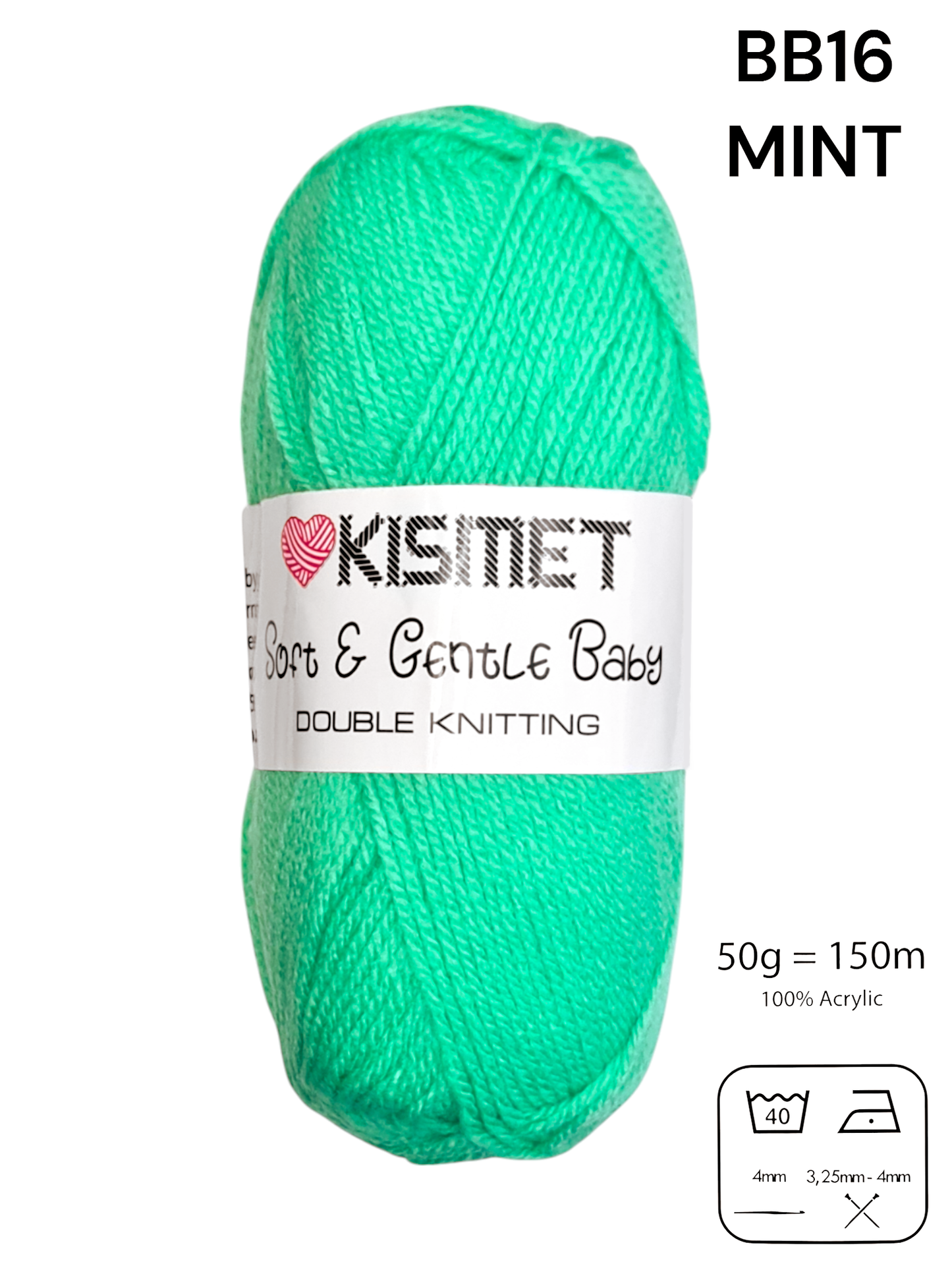 Soft And Gentle Baby - Double Knitting, 100% Acrylic, Bb16 Mint