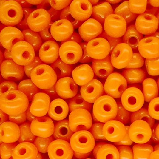 Seed Beads - Size 6/0, Opaque Orange