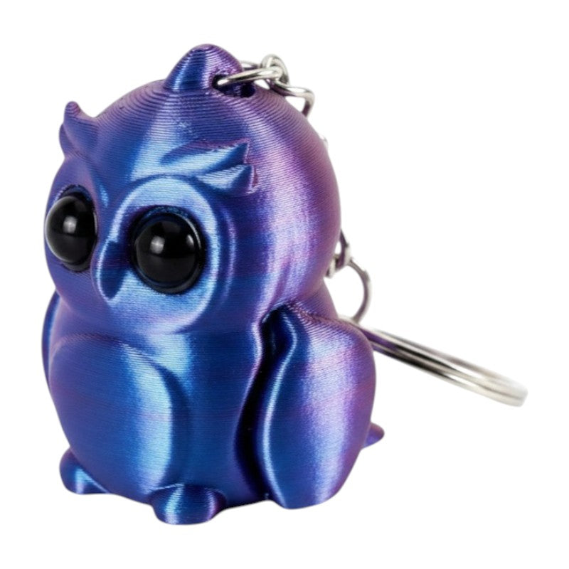 KEY CHARM OWL - Purple