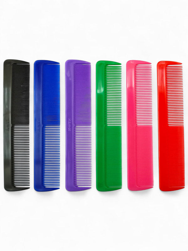 Lady's Comb - Assorted×2 Of Each Colour, ±19×3.5 cm 12-Piece