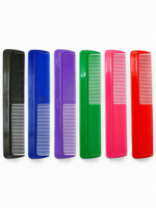 Lady's Comb - Assorted×2 Of Each Colour, ±19×3.5 cm 12-Piece