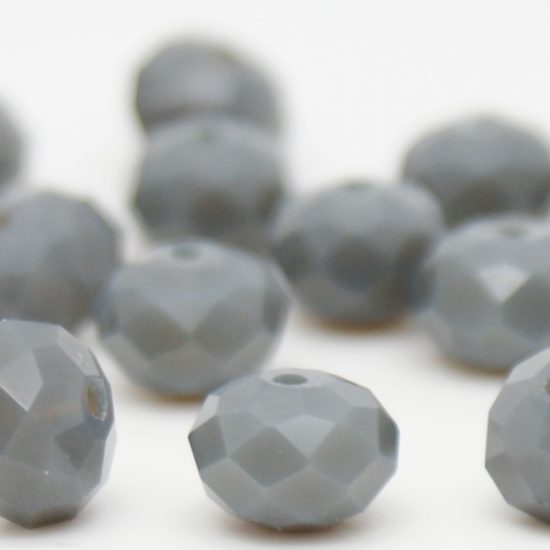 Glass Crystal Rondelle Opaque Faceted 3x4 mm (hole 1.0 mm)