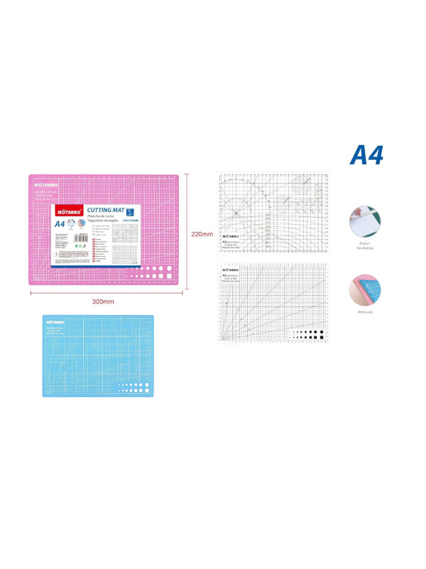 Motarro Cutting Mat - Pink, A4, 300x220 mm