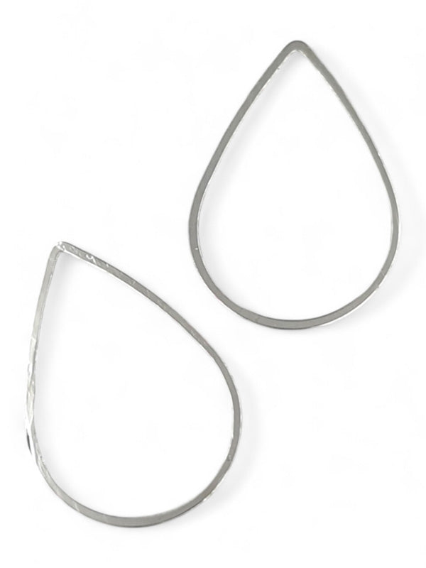 Metal - Teardrop ±17×25 mm ±50-Piece Silver