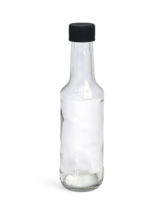 Glass Jar - Plastic Black Lid, Bottle, 125 ml, ±65×45 mm