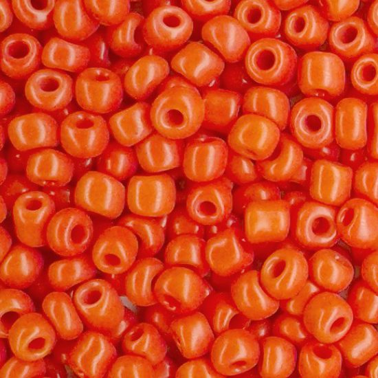 Seed Beads - Size 6/0, Opaque Red