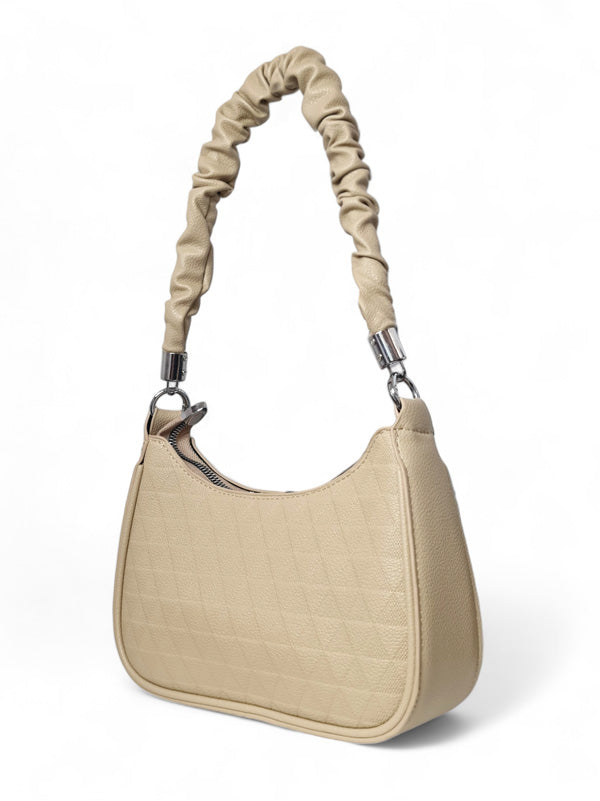 Ladies Bag - Beige, Strap Included, ±17×23×6 cm