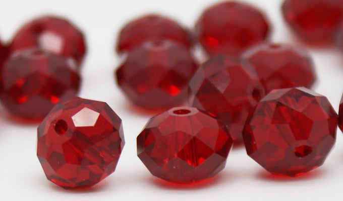 Glass Crystal Rondelle Transparent Faceted 3x4 mm (hole 1.0 mm)