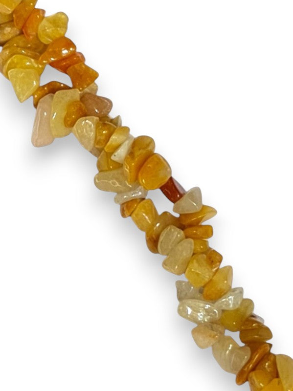 Semi - Precious Stone Beads - Small Chips, Yellow Aventurine, ±5 - 8 mm
