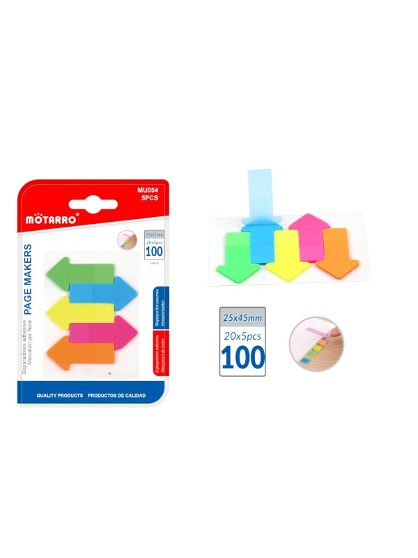 Motarro Page Markers - 20x5-Piece