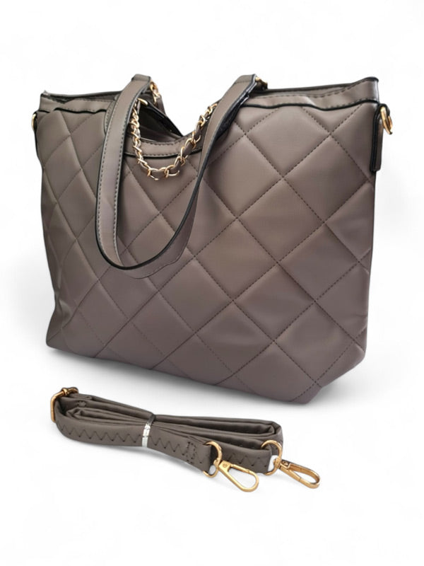 Ladies Bag - Grey ±30×42×11.5 cm