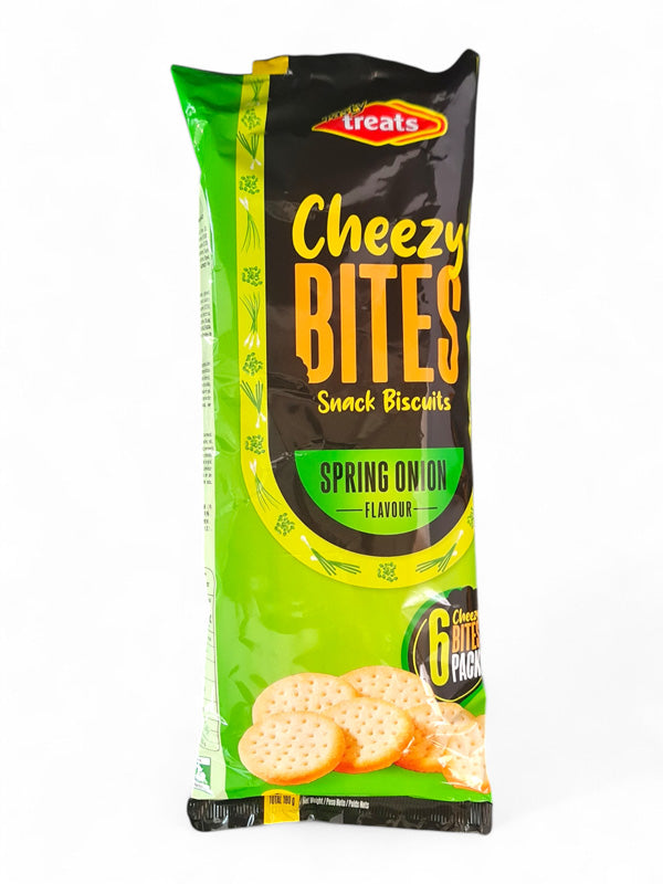 Cheezy Bites Snack Biscuits - Spring Onion, Pack Of 6×30 g