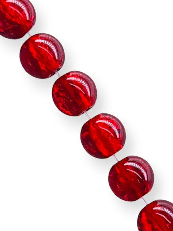 Glass Beads - Sparkle, Dark Red, 6 mm, ±140-Piece