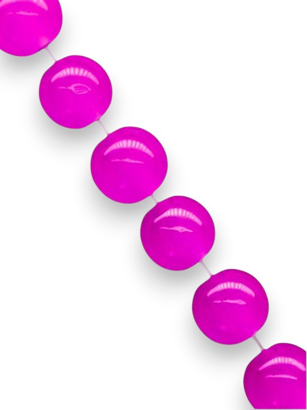 GLASS BEADS - HOT PINK - 8 Mm - ±100-Piece