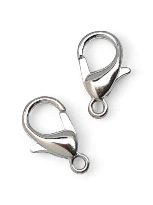 Metal Clasp - Nickel ±12 mm ±50-Piece (base Material Zinc Alloy Platinite) Nickel Free