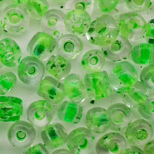 Seed Beads - Size 8/0, Inside Colour Green