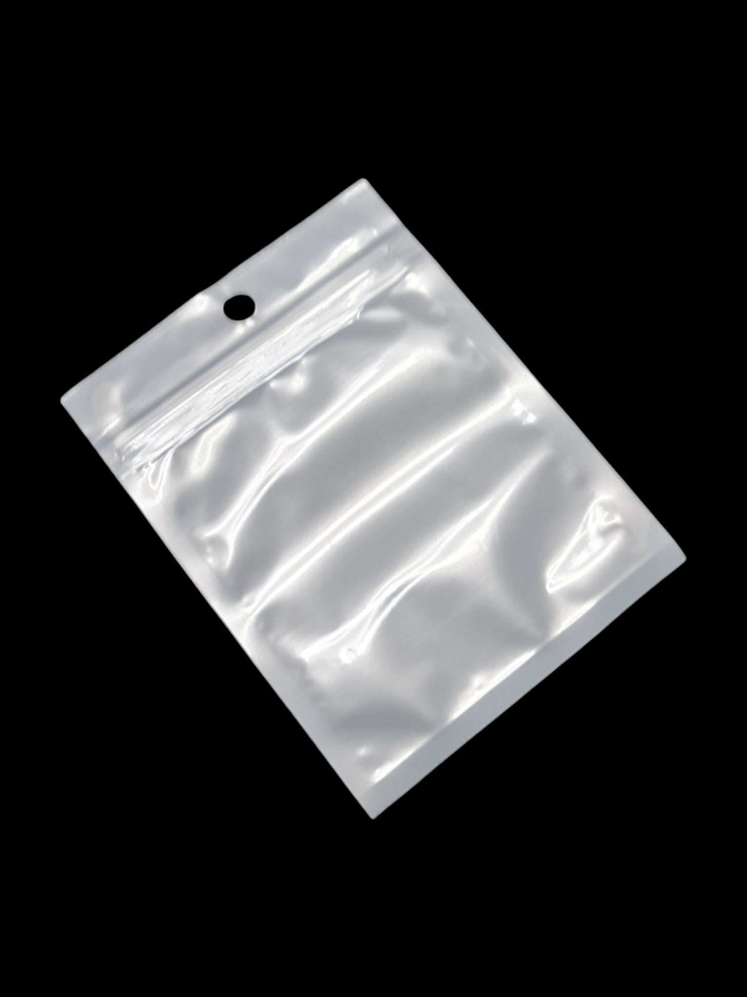 PET Ziplock BAG - Transparent FRONT AND WHITE BACK - ±9×12 Cm ±100-Piece