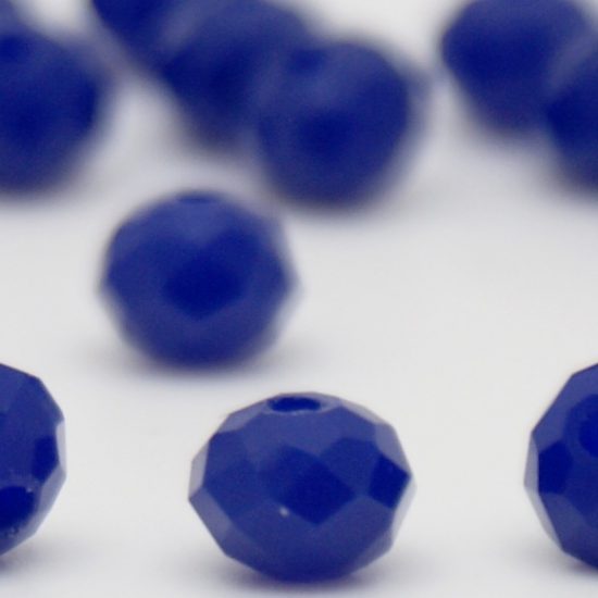 Glass Crystal Rondelle Semi - Transparent Faceted 3x4 mm (hole 1.0 mm)